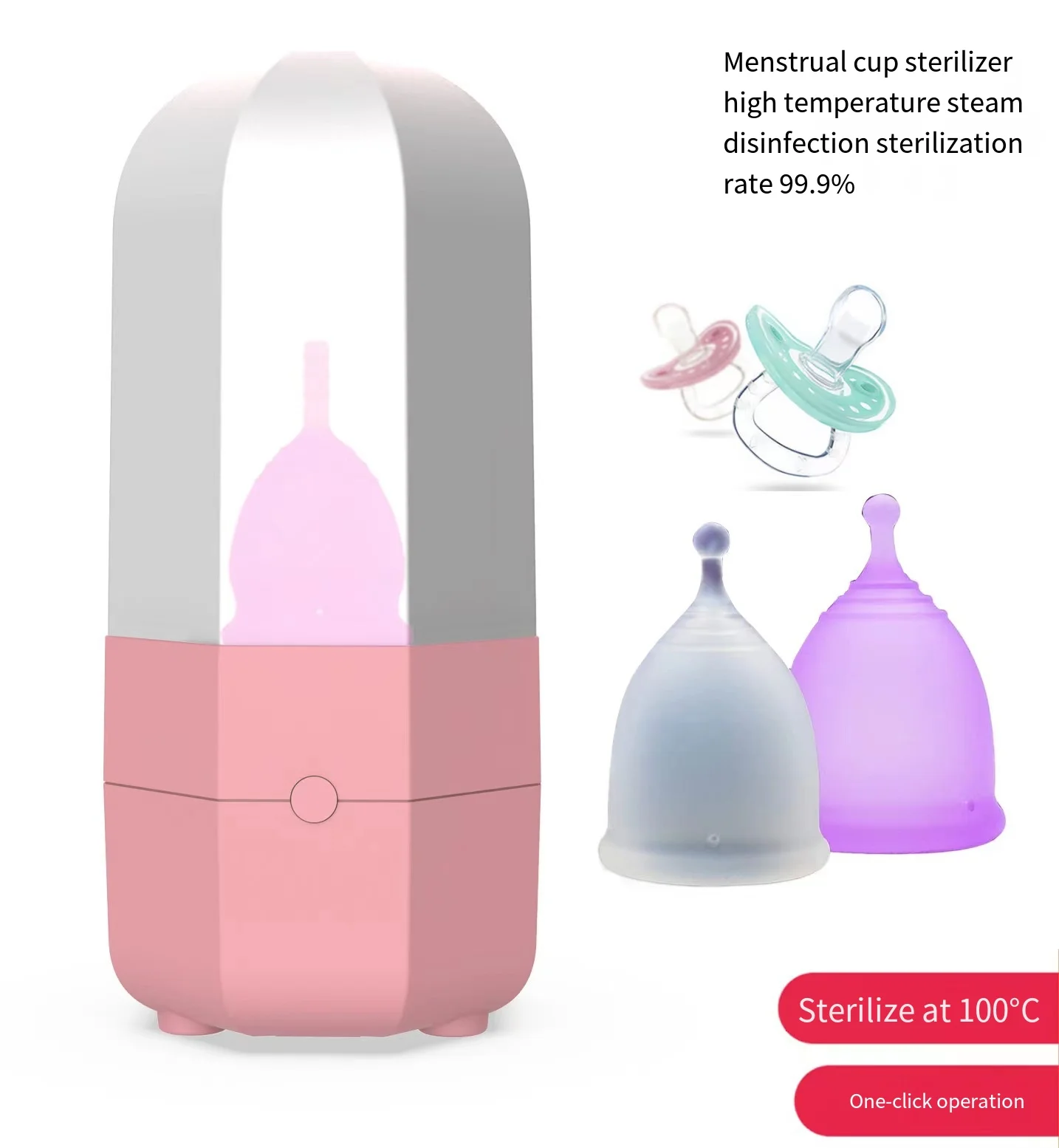 

Steam Sterilizer for Menstrual Cup Automatic Power Off Esterilizador Copa Menstrual Silicone Supplies Cleaning Sterelizer