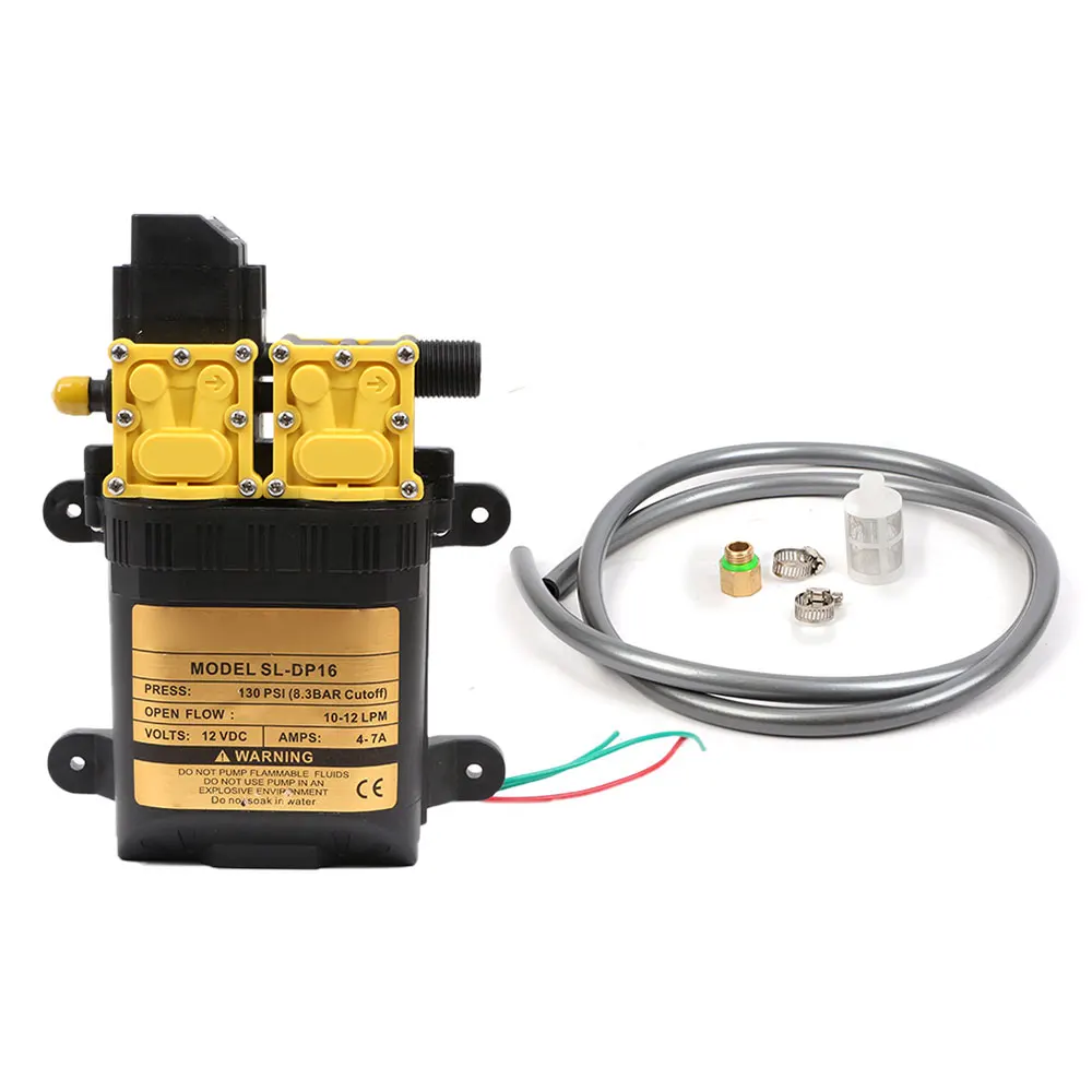 12LPM Caravan Dual Core Power Dual Pump Water Pump High Pressure Self-Priming Camping Boat Farm Fruit Tree Spraying Accessories