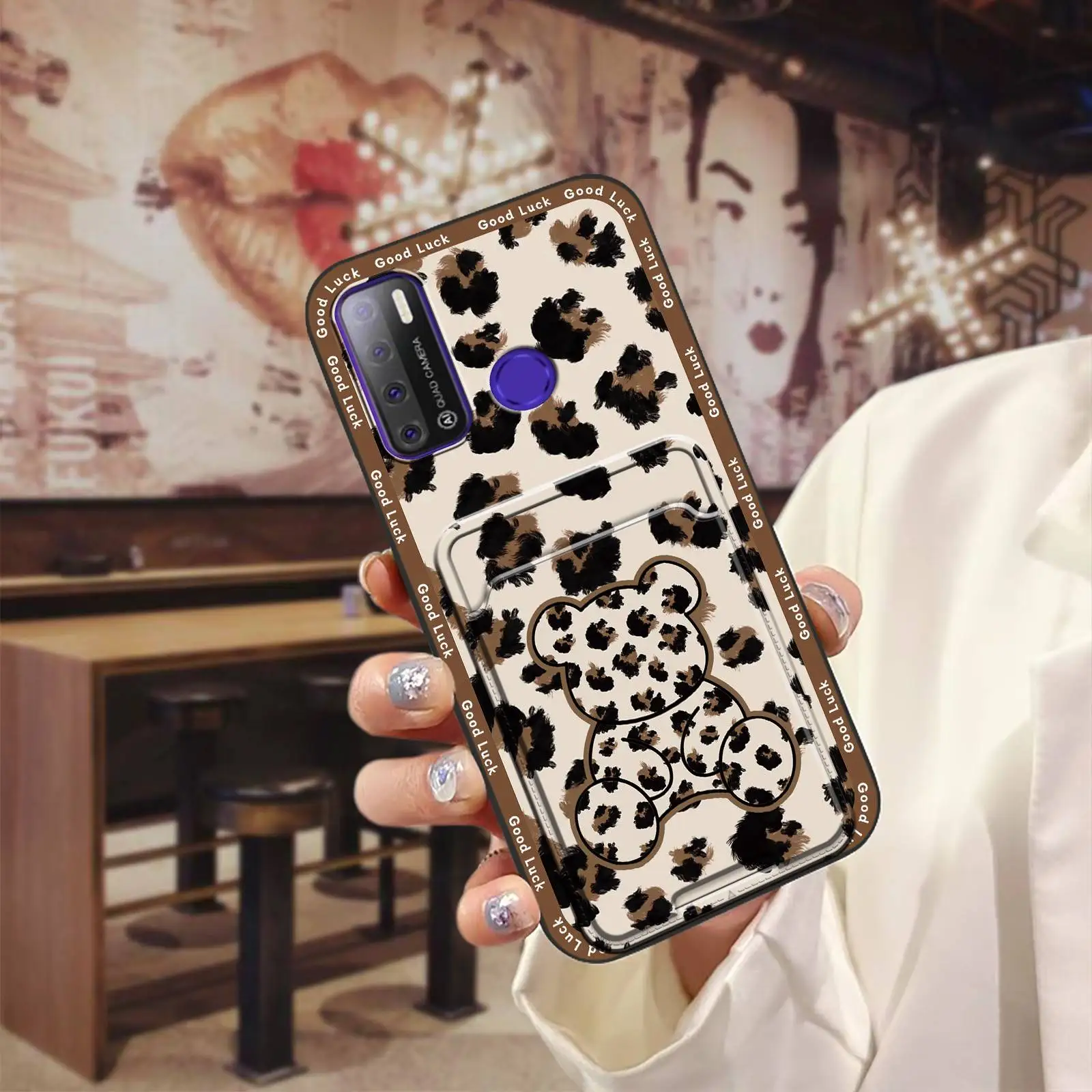 Противоударный чехол для Tecno LC7/LC8/Pouvoir4/4Pro/Spark Power2/2 Air с карманом карт