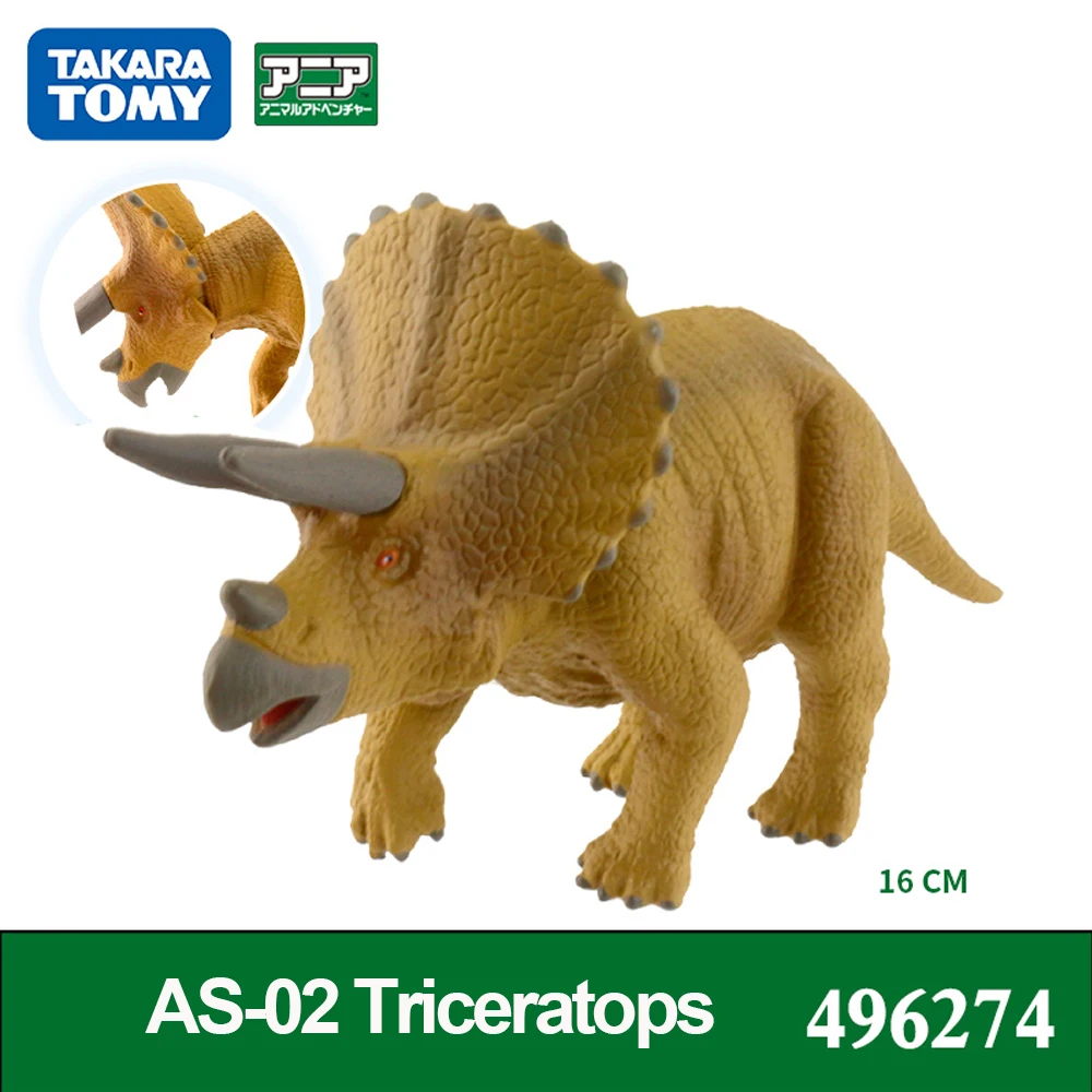 

Модель динозавра Takara Tomy Anlia, модель шарнирного передвижного Трицератопс 496274, игрушка для детей, подарок на Хэллоуин и Рождество