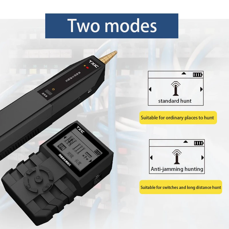 Multifunctional Network Tool Line Finder LCD Display Measure Length RJ45 Network Cable Tracker POE Switch Ethernet Tester