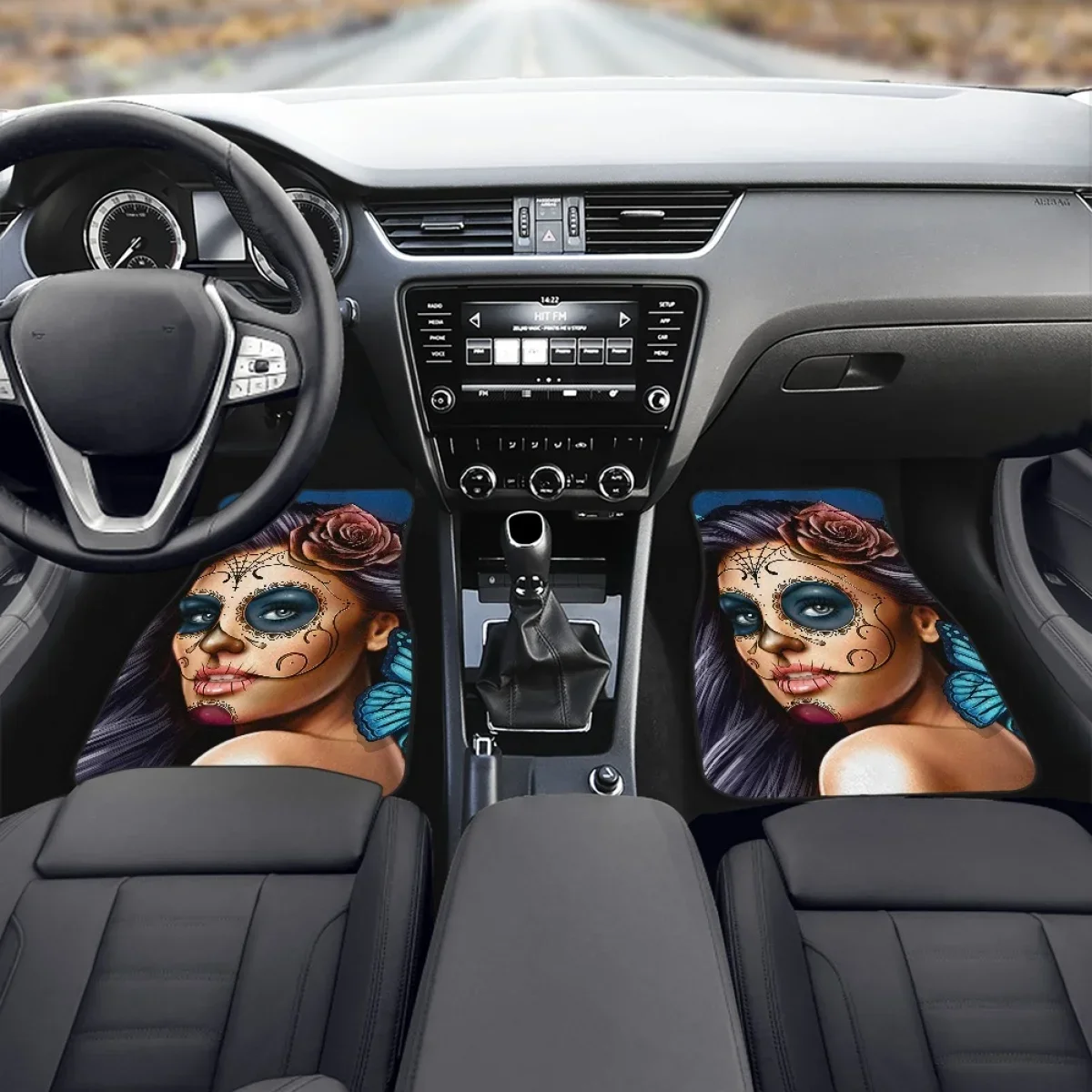 Автомобильные коврики Готическая невеста Зомби Роза Дизайн Противоскользящие