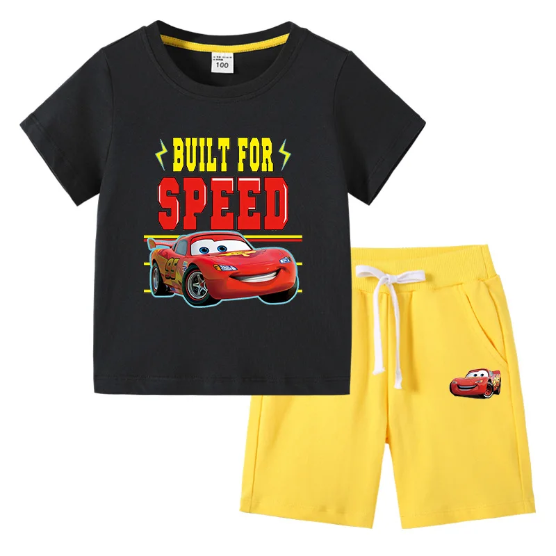 Комплект детской одежды Disney McQueen с машинками летние костюмы из двух предметов
