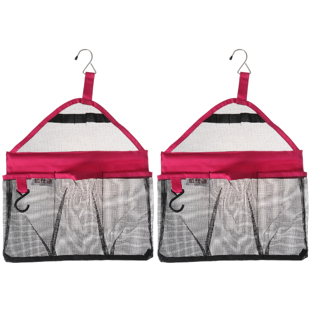 

2 Bathroom Hanging Mesh Organizer with Hook Hanging for Home Use Kitchen