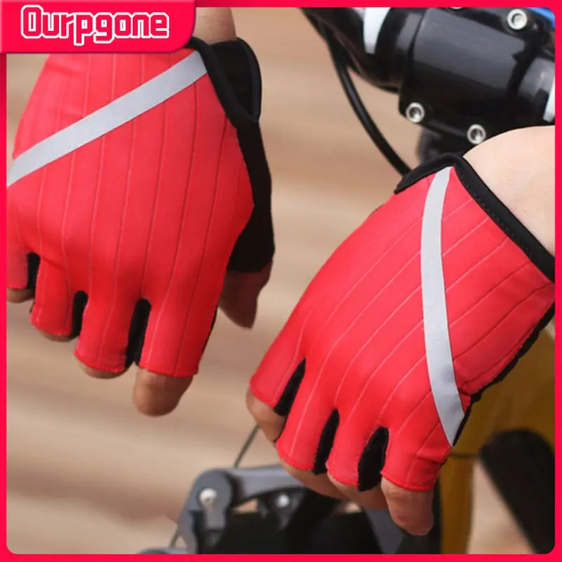

Cycling Gloves Highly Reflective Men Women Half Finger Gloves Breathable Anti-shock Sports Gloves Mountain Bike Bicycle Gloves