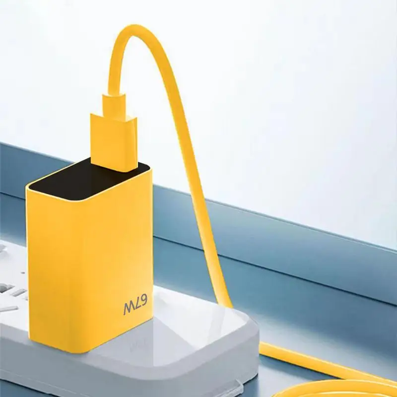 

65 W Charger Plug Set Elbow Design Super Fast Wall Charger With Smart Chip And Type C Cable Power Adapter Foldable Plug adapter