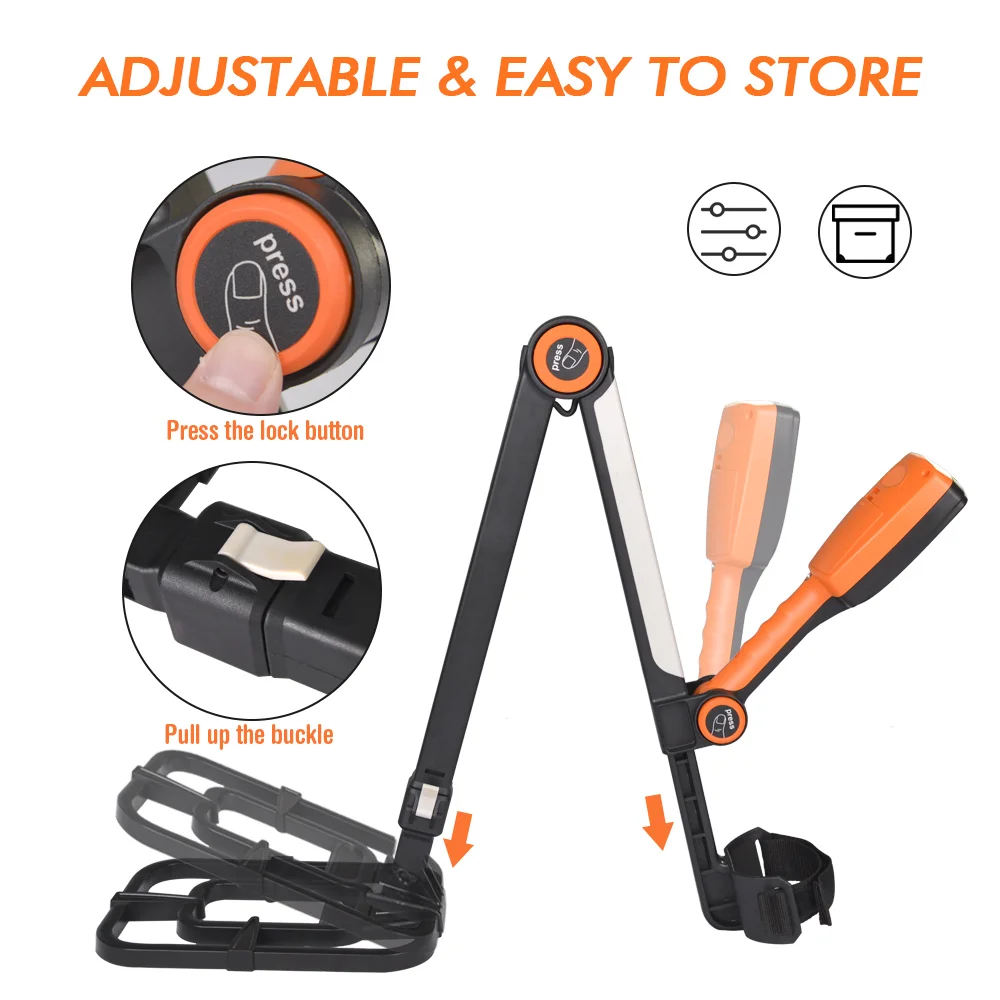 Складной металлоискатель TX-630 водонепроницаемый регулируемый складной