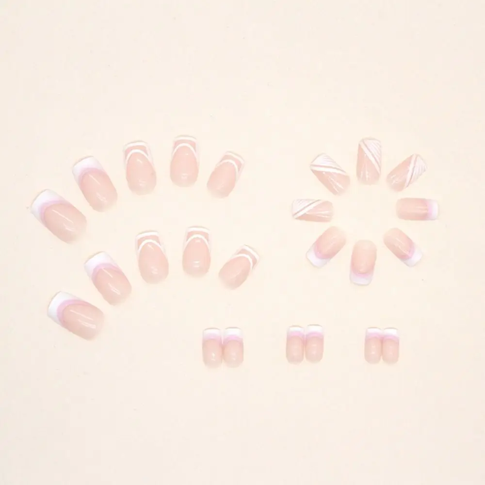 

HEALLOR Nail Tips Full Cover DIY Detachable Fake Nails French Medium Length Wearable