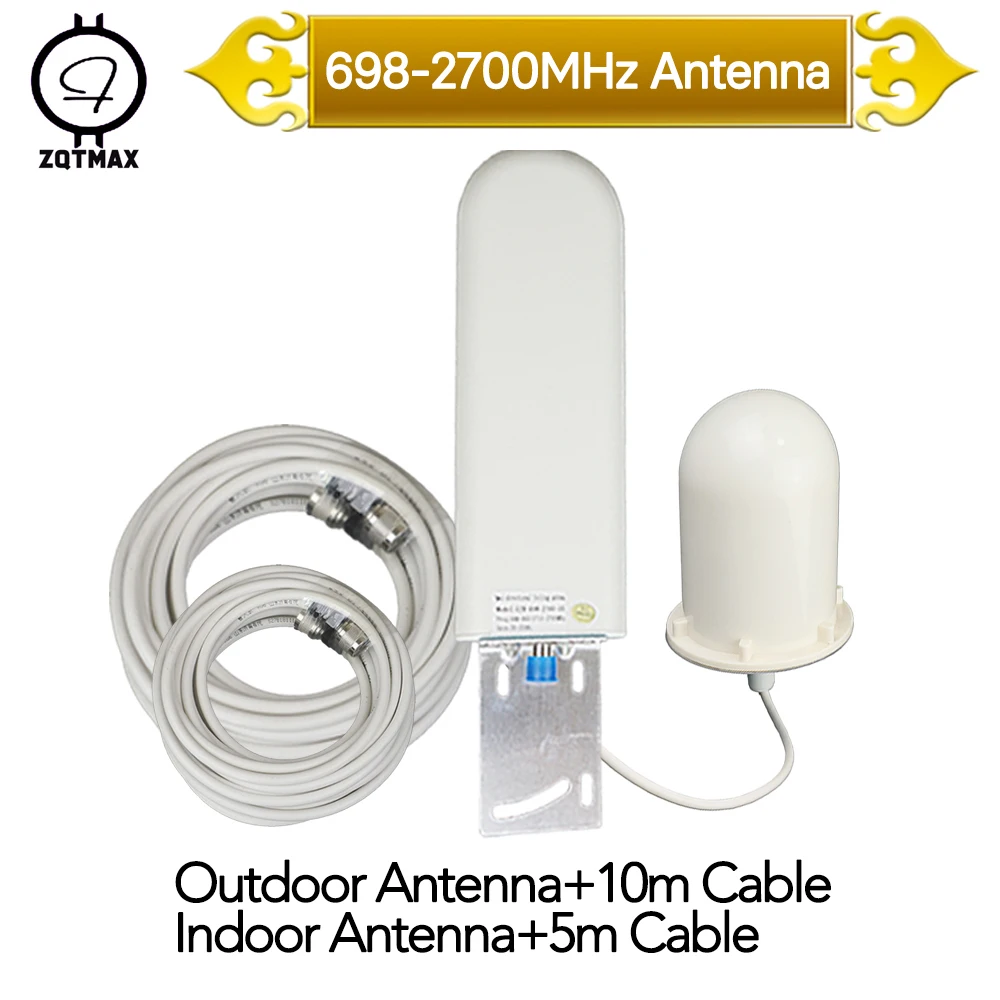 

ZQTMAX 25dBi 2g 3g 4g amplifier antenna for cdma gsm dcs signal booster umts lte 700 800 900 1700 1800 1900 2100 2600 repeater
