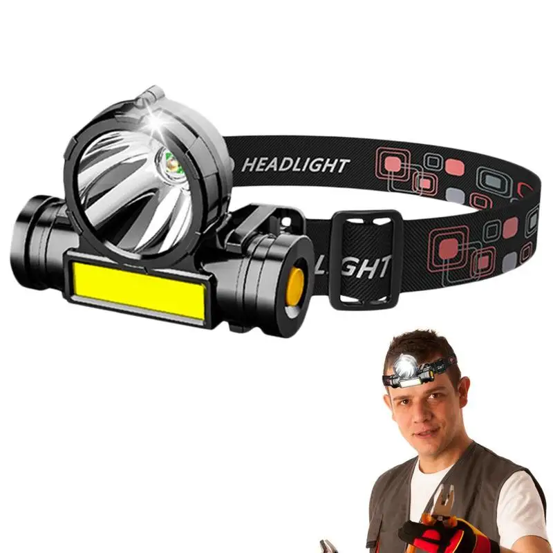 

Rechargeable Headlamp High Lumen Bright LED Head Lamp With 3 Mode Water Resistant Headlamp Flashlight For Adults And Kids
