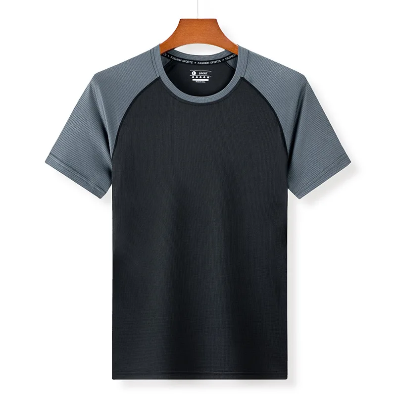 

Ice Silk Tshirt For Men Summer Breathable Running Short Sleeve Tops Men's Quick Dry Gym T-shirt Trainer Outdoor Sports Tshirt