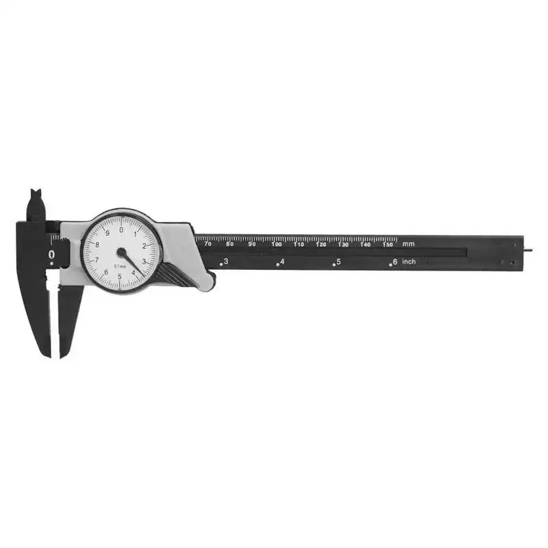 

Stainless Tool Caliber 0‑150mm Pachymeter Ruler Carpentry Tools Measuring Steel Micrometer Vernier Dial Caliper