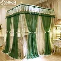 encrypted princess floor mosquito net double layer square top three door court wedding double home 1 51 8m bed