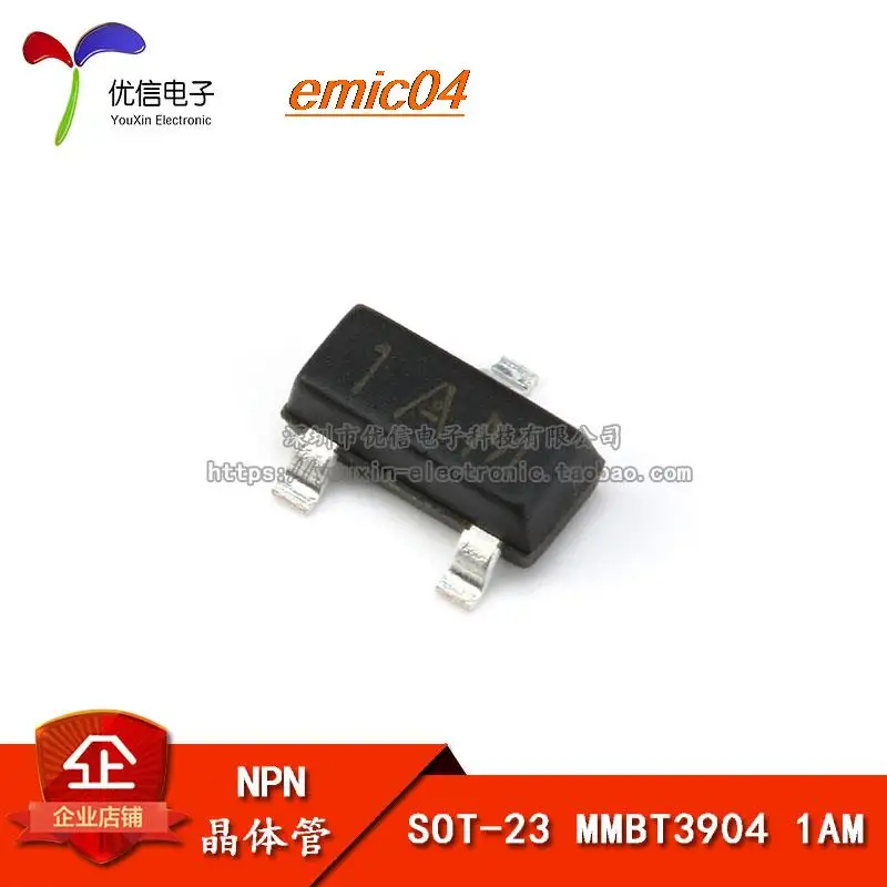 

10 шт., Оригинальные запасные части MMBT3904LT1 1AM 100MA SOT-23 20