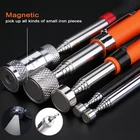 Телескопическая магнитная ручка с светильник кой, портативные ручные инструменты для поднятия болтов и гаек, раздвижная ручка-карандаш