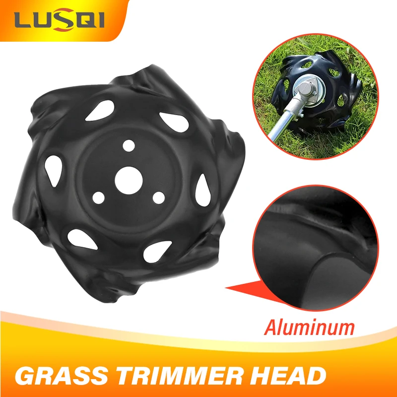 LUSQI Alloy Grass Trimmer Head Lawnmower Weeding Tray Scraper Gasoline Brushcutter Removes Grass Root Weeder Replacement Blade