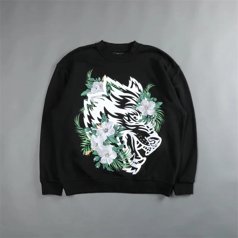 

NATIVE WOLF CREWNECK 2023 Terry Cloth 350G 100% Cotton Men'S Clothing die Streetwear Cotton dies Pullover Tops