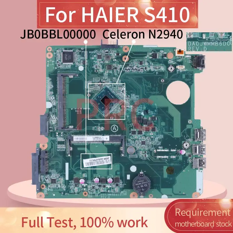 Материнская плата для ноутбука HAIER S410 Celeron N2940 DA0JWMMB6D0 JB0BBL00000 SR1YV DDR3 - купить по