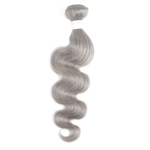 Серебристо-серые прямые волосы Remy, пряди, бразильские волосы 9A, 100% человеческие волосы, пряди для наращивания, 8-26 дюймов, 1/3 шт.