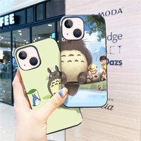 cute totoro anime phone case cover for iphone 11 12 13 pro max mini x xr xs max se 2020 8 7 6 s plus soft silicone bumper coque