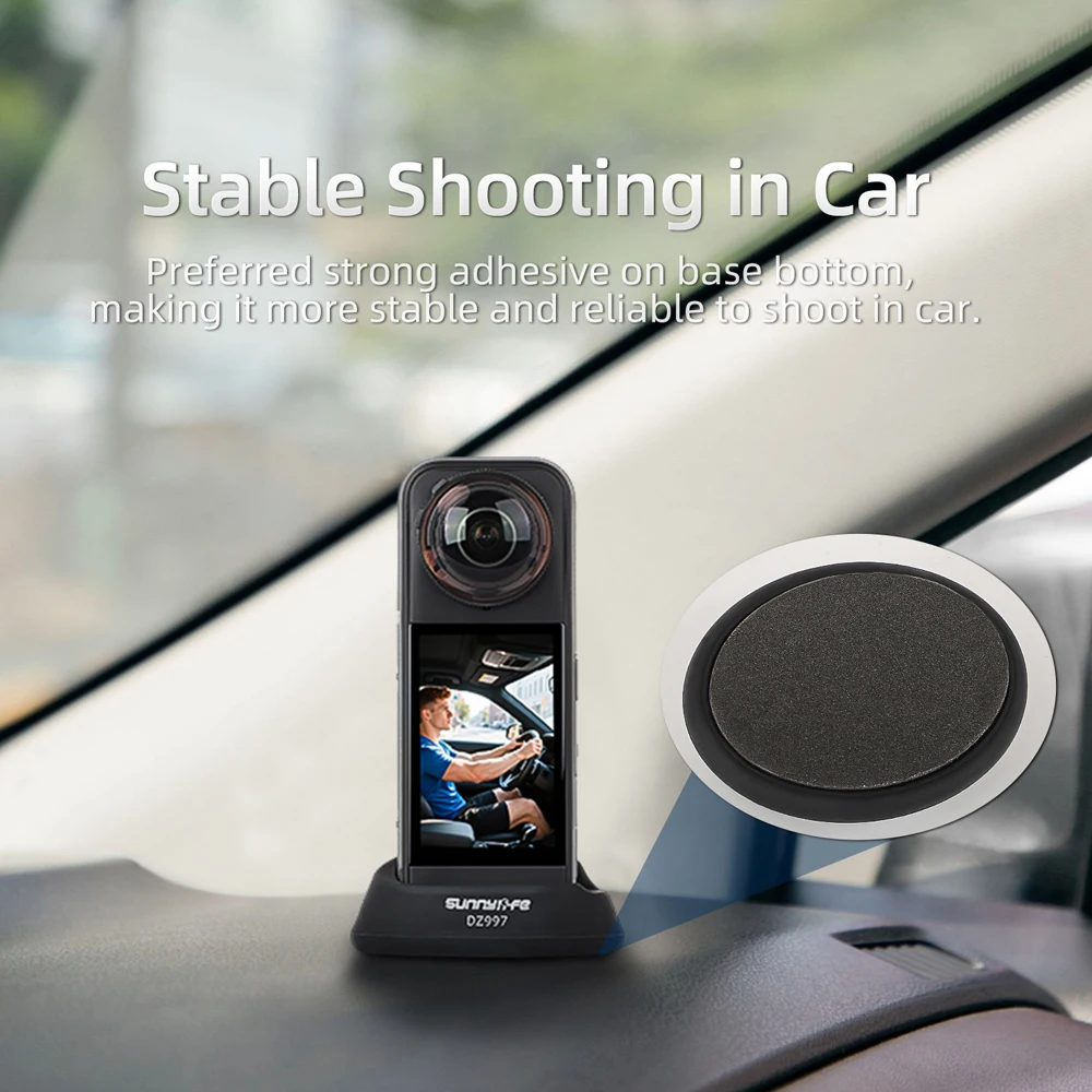 Фото Автомобильная настольная подставка Sunnylife для Insta360 X5, силиконовая подставка, защитный держатель для Insta360 X4 X5, аксессуары для экшн-камеры №2