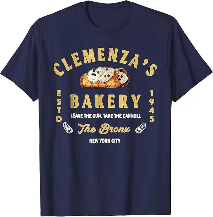 Фото Забавная футболка Clemenza Bakery Food с графическим принтом Y2k Foodie, оригинальный подарок, персонализированная одежда для всей семьи, хлопковая модная одежда №2