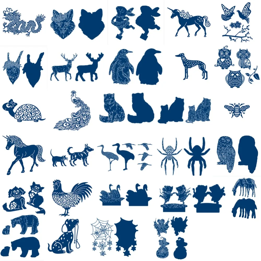 Большая распродажа металлическая режущая рамка штампы с драконом и павлином 2024