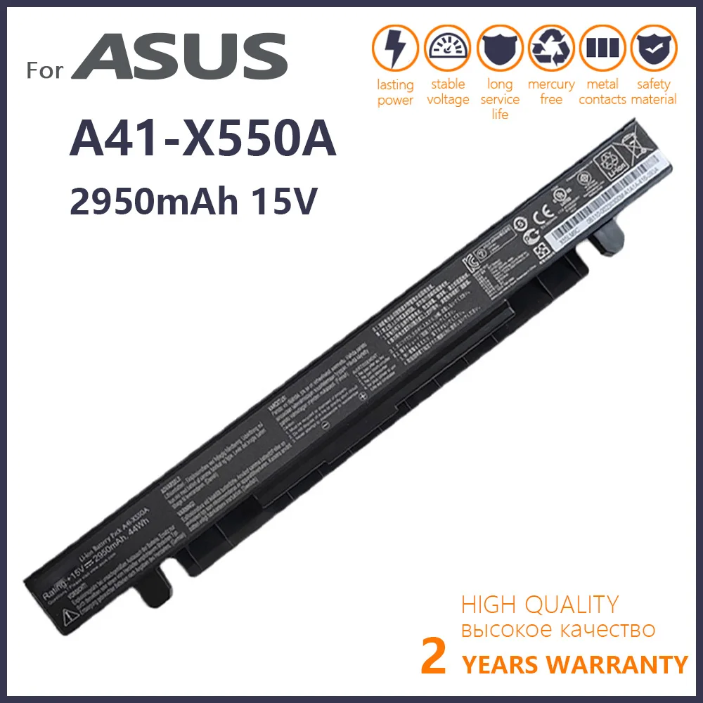 100% Original New For Asus X450 X550 X550C A41-X550 A41-X550A X550A A450LA P450LC R510EA P450CA F550VC F552C A450V X550L Battery