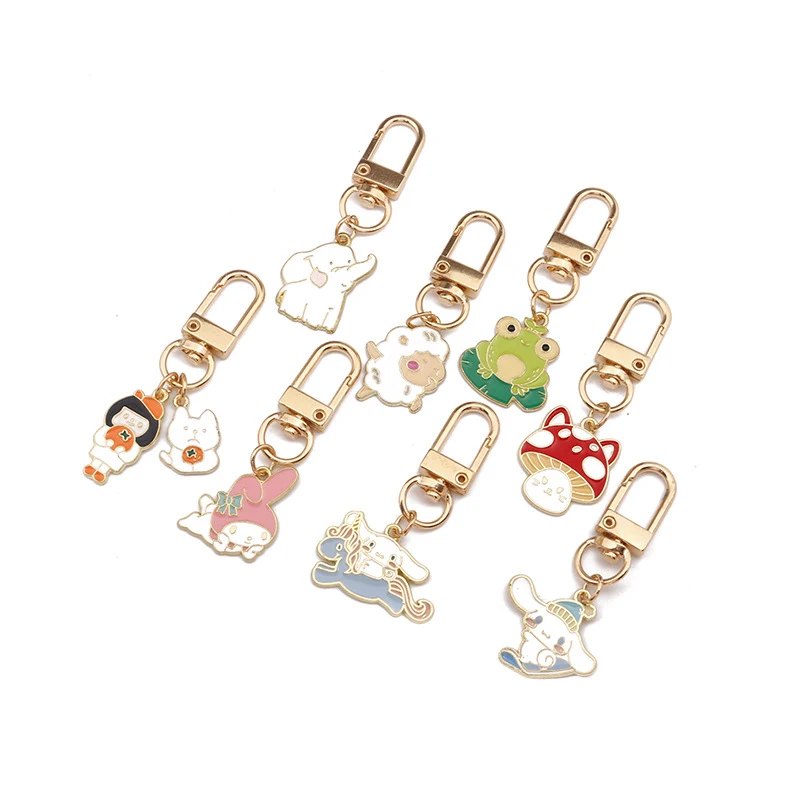 

Melody Kt Cat Cinnamoroll Pom Purin понравико Kawaii Аниме Фигурка сумка подвеска брелок Коллекция детей Рождественская игрушка подарок