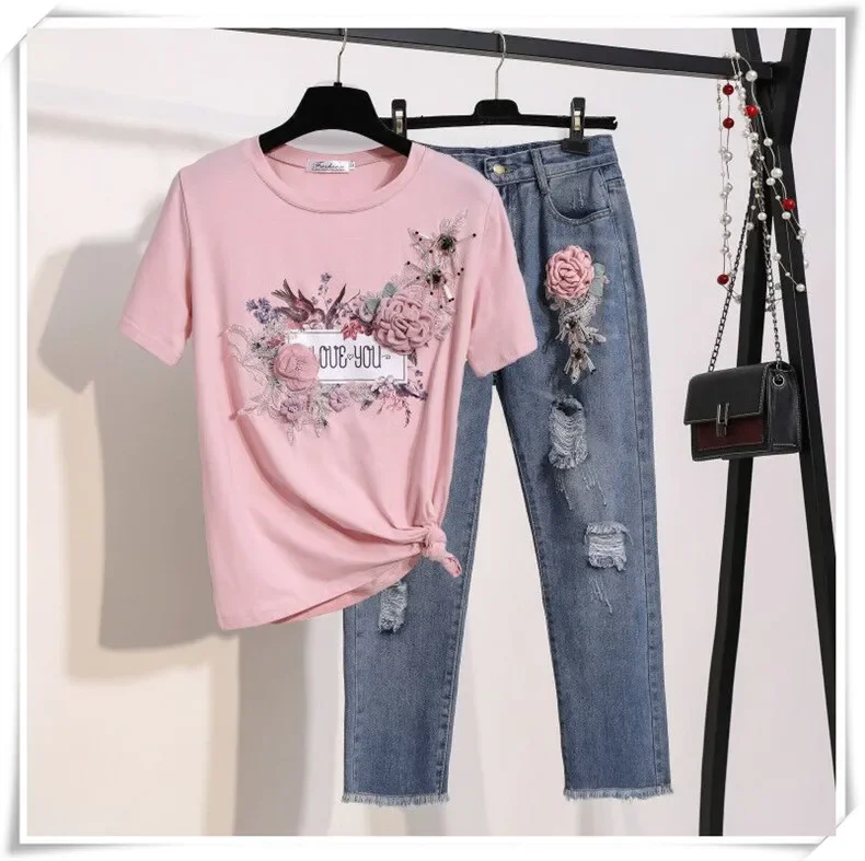 Ковбойский костюм женский новинка 2021 года расшитая бисером трехмерная футболка