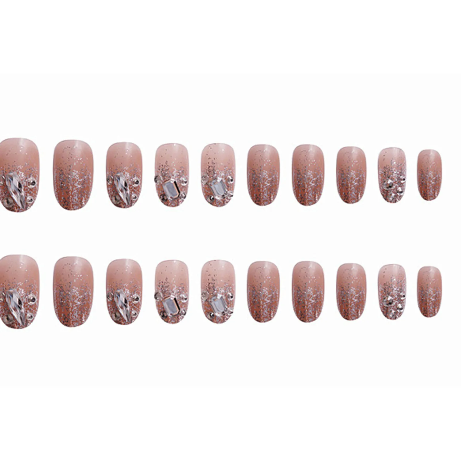 

Накладные ногти молочного кофе звезда кристалл стиль полное покрытие долговечный ноготь легкое удаление для шоппинга свидания путешествия ткань Сопряжение