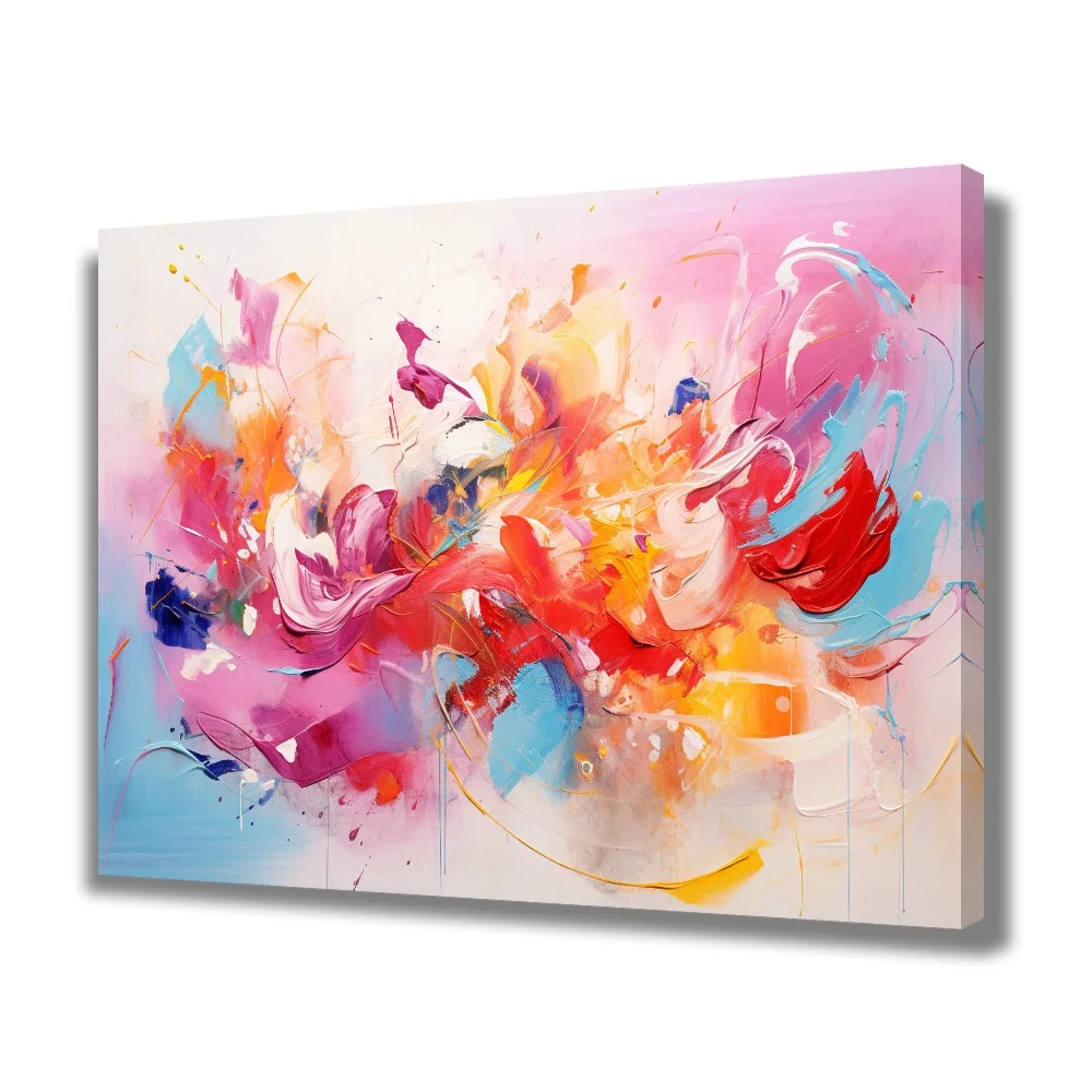 

Forbeauty Многослойные Пигментные Цвета абстрактный современный Декор Рамка галерея холст живопись красочная ваза античный для украшения дома