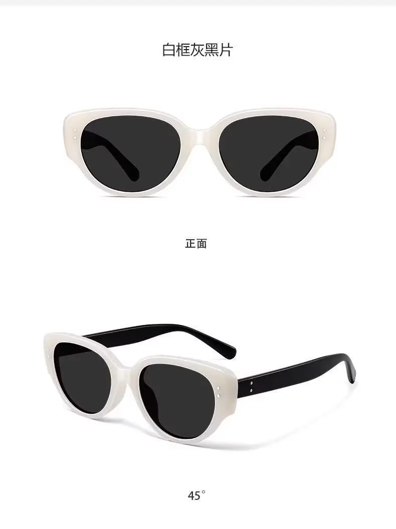 Овальные Солнцезащитные очки кошачий глаз в стиле ретро 300 шт./партия женские