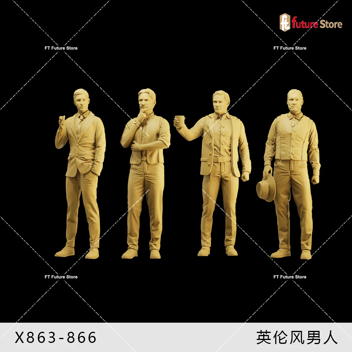 3D-печать 1/64 1/43 1/35 в британском стиле Мужская Ретро профессиональная фигурка
