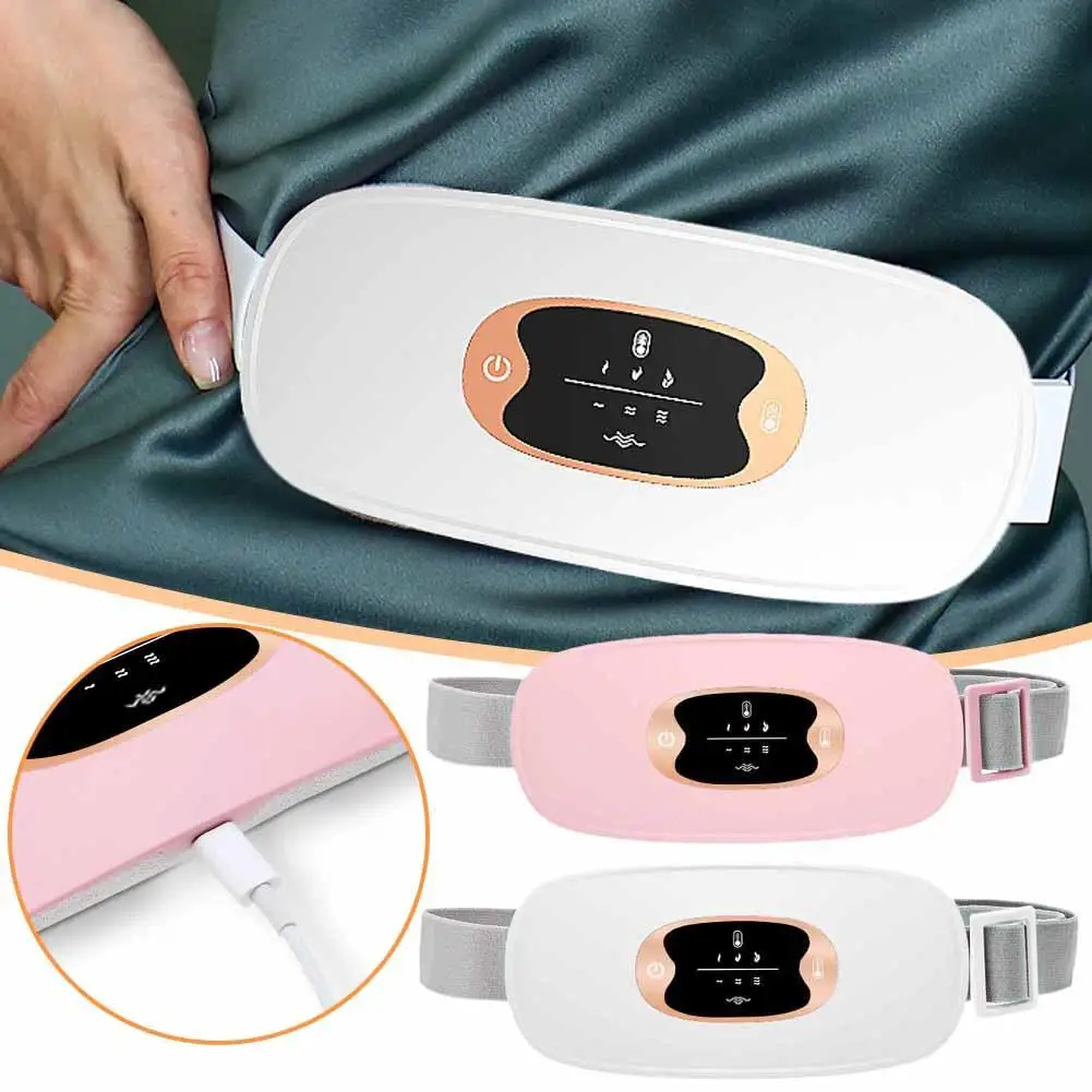 

Waist Massager Electric Infrared Heating Pad Relief Or Waist Pain Belt Dysmenorrhea Relief Abdominal Vibrating Massage