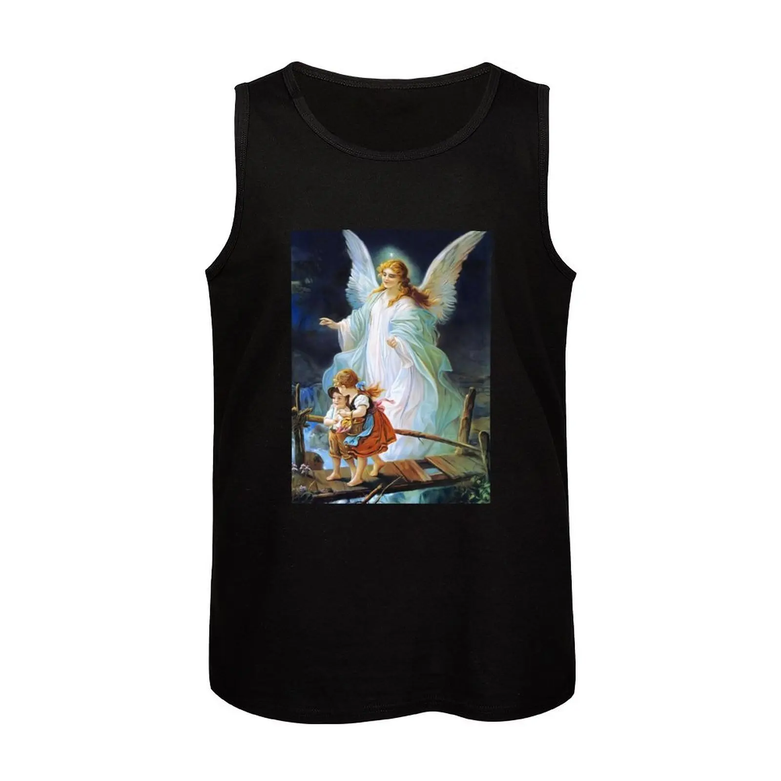 Майка для спортзала с изображением Линдберга хранителя ангела