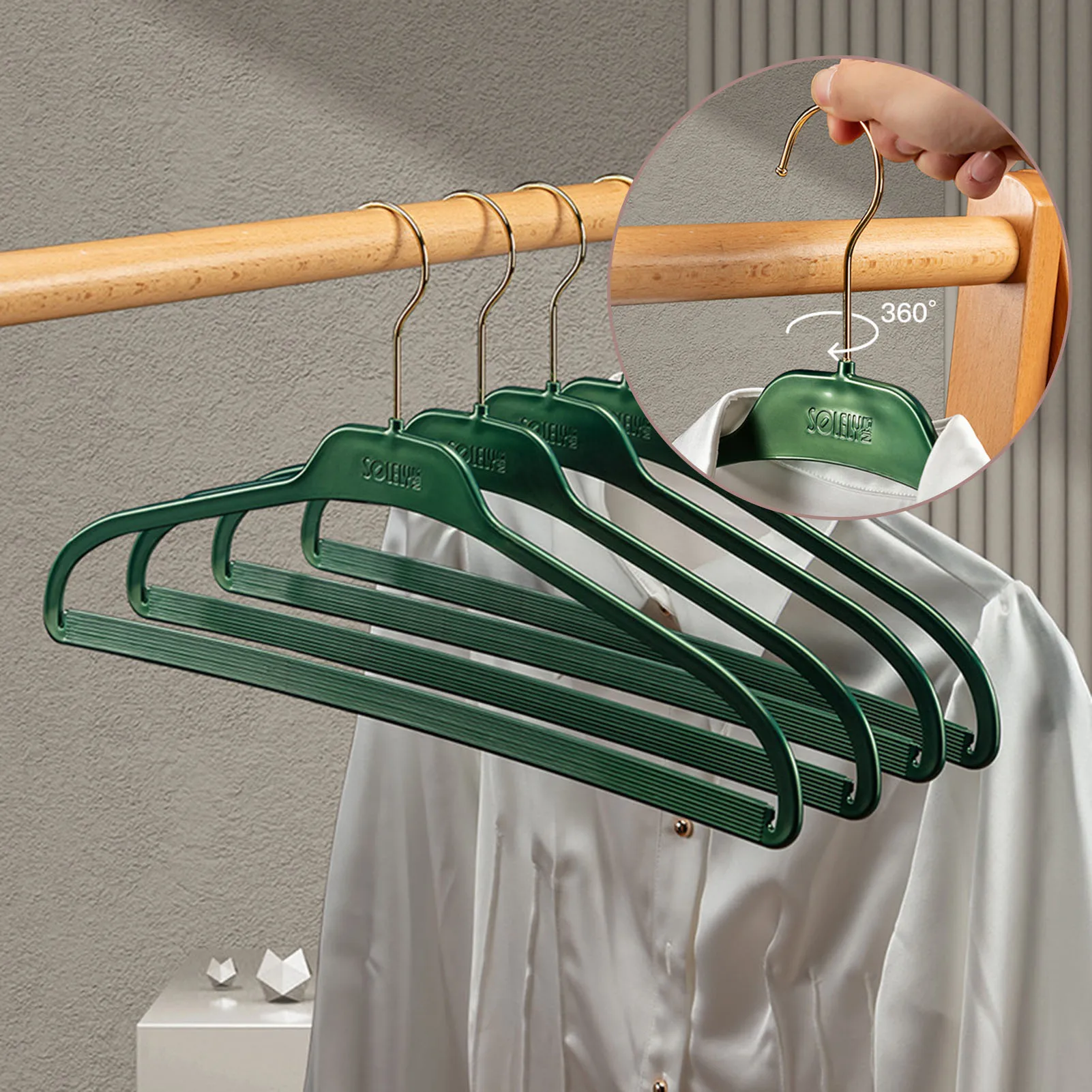 

10pcs Clothes Hanger Anti-slip Non-piquancy Hanger Heavy Duty for Home Wardrobe SP99