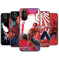 popular spiderman clear phone case for huawei honor 20 10 9 8a 7 5t x pro lite 5g black etui coque hoesjes comic fash design