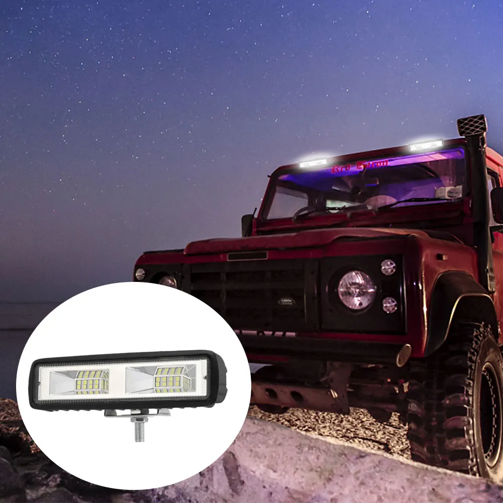 

Алюминиевая СВЕТОДИОДНАЯ Фара s 12-24 В для автомобилей, мотоциклов, внедорожников, лодок, экскаваторов, светильник 48 Вт, рабочий свет, прожсве...