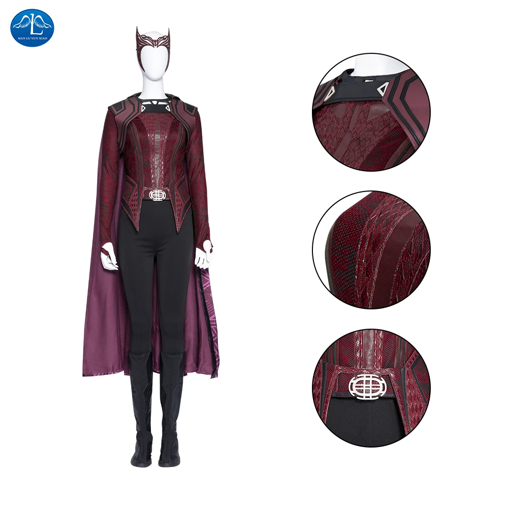 

Scarlet Witch Wanda Cosplay Costume Halloween Costume InThe Multiverse of Madness Cosplay Full Set for Adult Woman Customizable