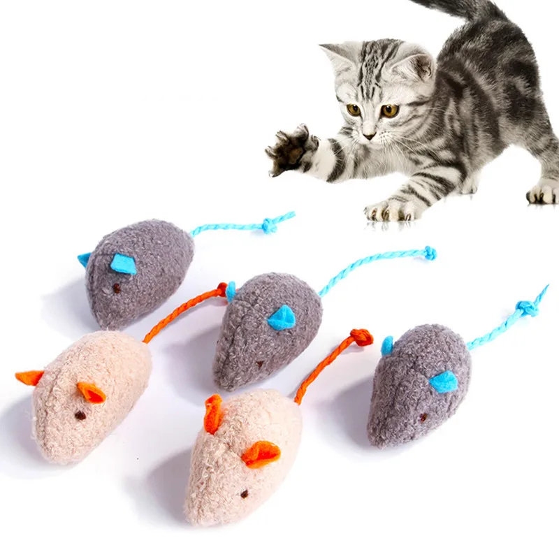 

6Pcs/lot Plush Simulation Mouse Cat Scratch Bite Resistance Interactive Mice Funny Cat Toys Kitten Chew Toy With Catnip Playing