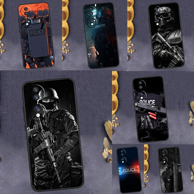 Полиция спецназ ФБР для Huawei Honor X8 X9a 50 70 Magic5 Pro P50 P20 P30 P40 Lite Nova 9 5T P Smart 2021 чехол