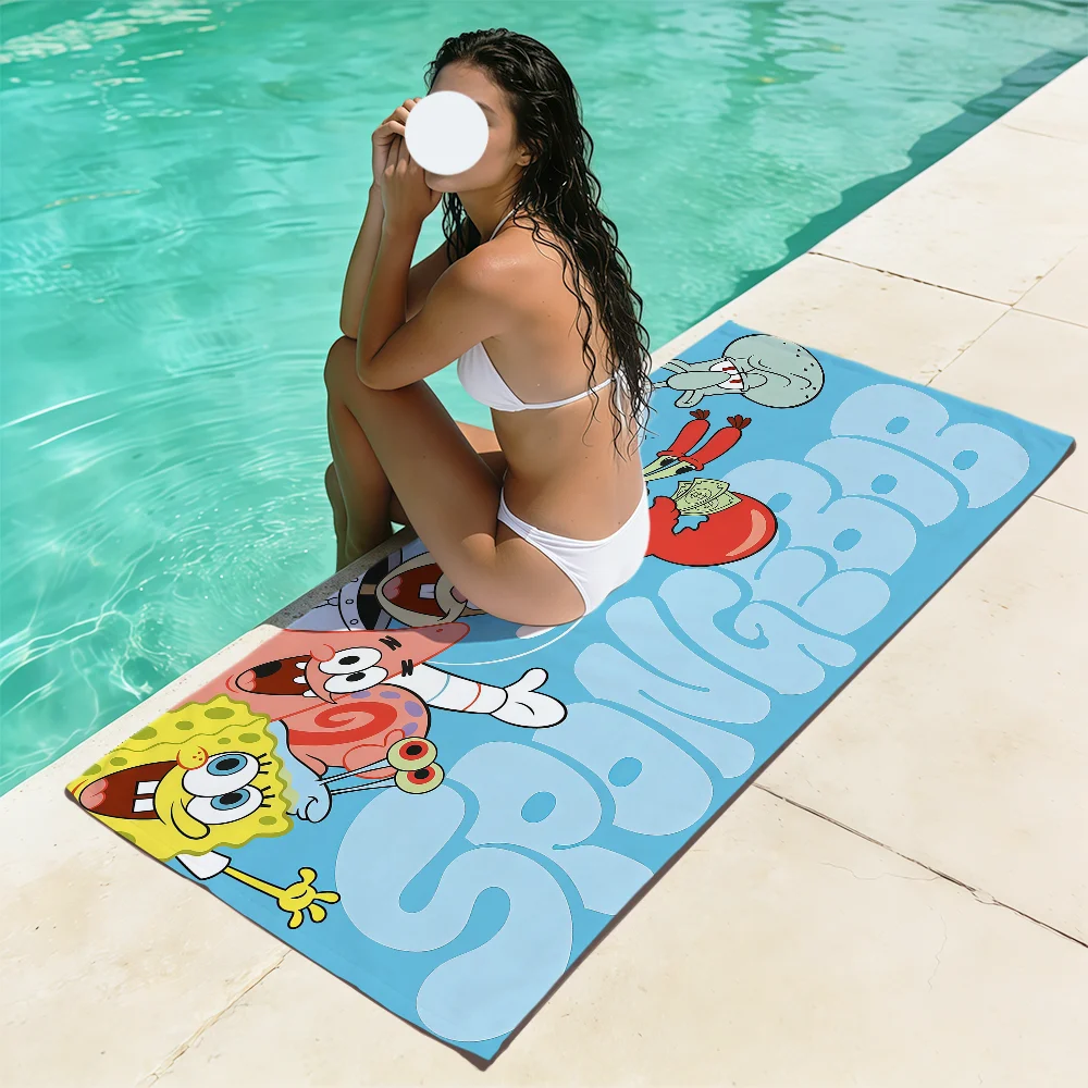 Пляжные полотенца с милым мультяшным дизайном BobS-s, мягкие, быстросохнущие, для бассейна, путешествий, спортзала, спа, кемпинга, спорта, в подарок (art.: 3920db4d2b66d) - 3920db4d2b66d