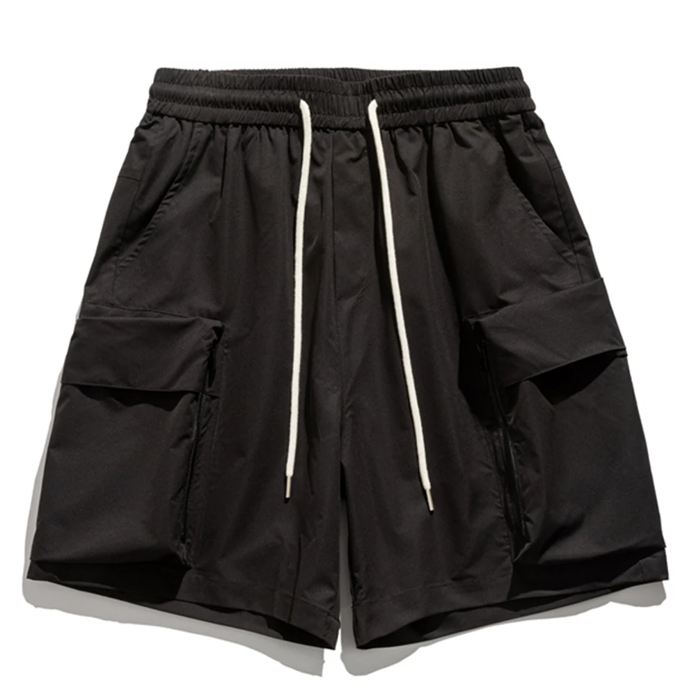 

Side Pockets Elastic Waist Men's Cargo Shorts 2023 Summer Casual Shorts for Man 3 Colors
