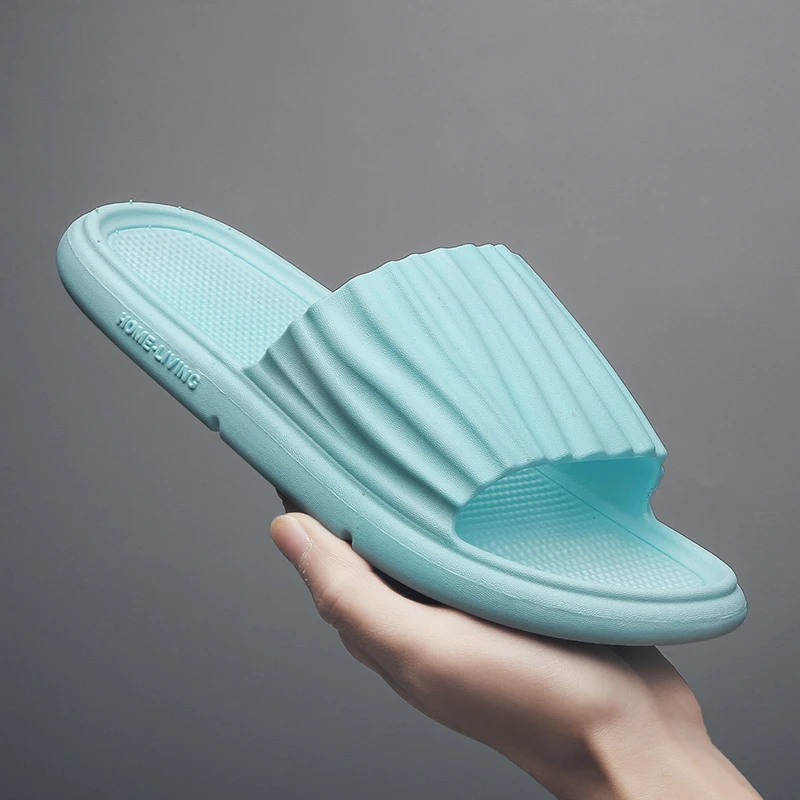 

High Quality Unisex Slippers Women Men Couple Waterproof Sandals Bathroom Summer Beach Non-Slip Indoor Home Soft Sole Flip Flops