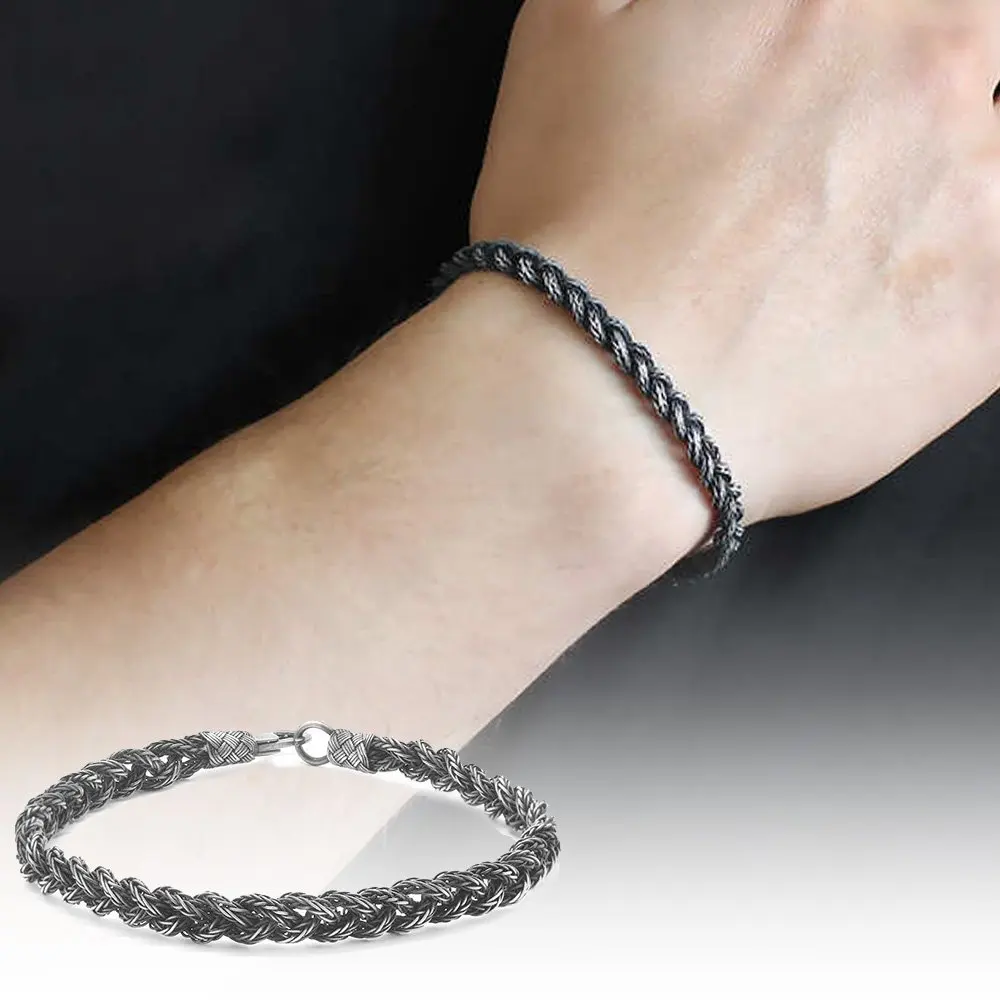 

Handwork Weave Design 1000 Sterling Silver Kazaz Bracelet
