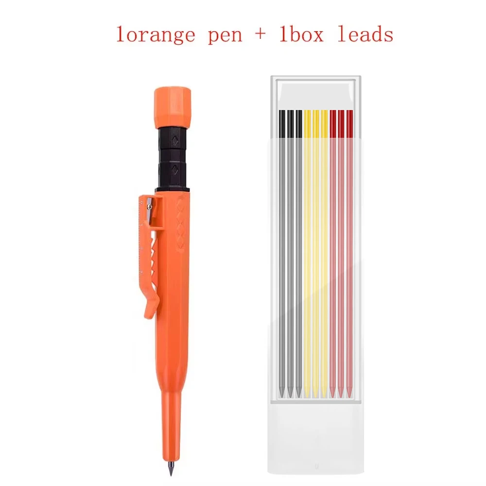 

Набор плотницких карандашей, деревообрабатывающие механические 3-цветные плотники, строительная маркировка, чертилка, встроенная точилка