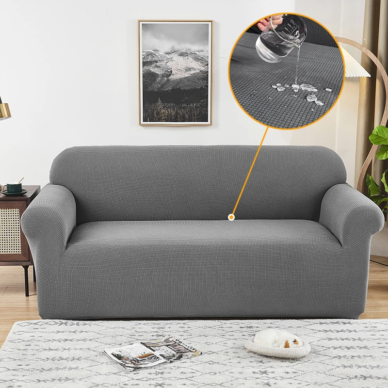 

Elastic Waterproof Sofa Cover Plain Color Stretch Sofa Covers for Living Room Slipcover Couch Cover Furniture Protector