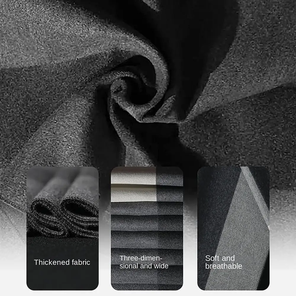 Модный кашемировый шерстяной вязаный шарф зимний теплый универсальный