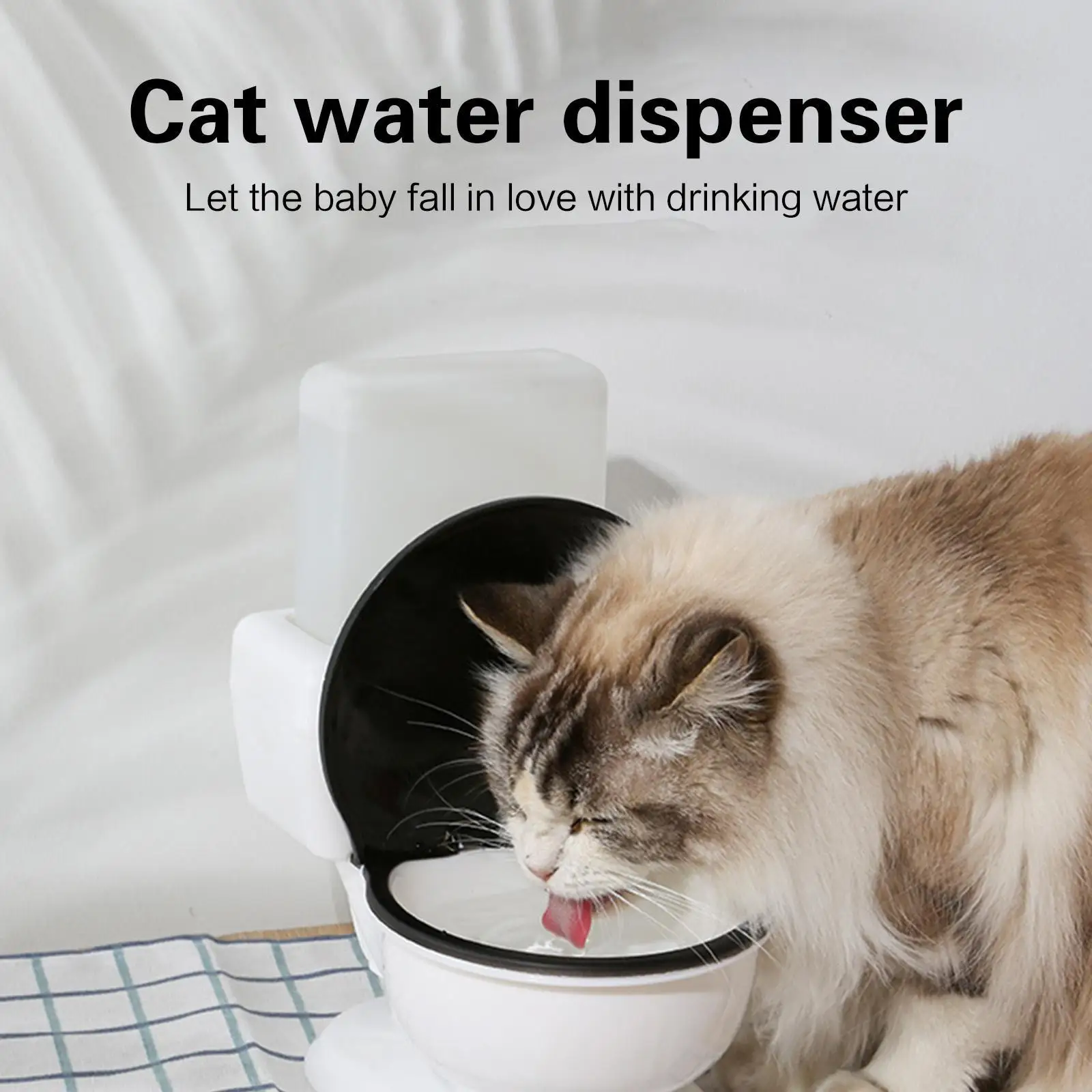 

650ml Cat Pet Water Dispenser Toilet Shape Drinking Bowl For Pet Automatic Water Feeder Cat Drinker Dispenser Pet Supplies